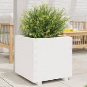 vidaXL Plantekasse hvit 60x60x49,5 cm heltre furu