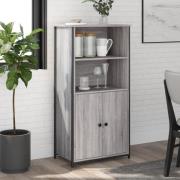 vidaXL Highboard grå sonoma 62x36x121,5 cm konstruert tre