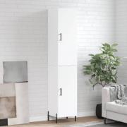 vidaXL Highboard hvit 34,5x34x180 cm konstruert tre