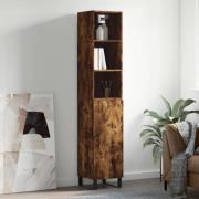 vidaXL Highboard røkt eik 34,5x34x180 cm konstruert tre