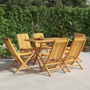 vidaXL Klappstoler 6 stk 47x47x89 cm heltre teak