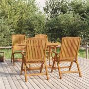 vidaXL Hagelenestoler 4 stk heltre teak