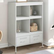 vidaXL Highboard hvit 68x39x101,5 cm stål