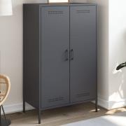 vidaXL Highboard antrasitt 68x39x113 cm stål