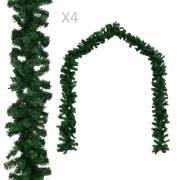 vidaXL Julegarland 4 stk grønn 270 cm PVC