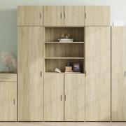 vidaXL Highboard sonoma eik 80x42,5x185 cm konstruert tre