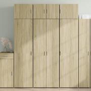 vidaXL Highboard sonoma eik 70x42,5x185 cm konstruert tre