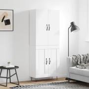 vidaXL Highboard hvit 69,5x34x180 cm konstruert tre