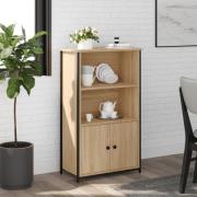 vidaXL Highboard sonoma eik 62x32x103,5 cm konstruert tre