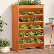 vidaXL Vegghengt plantekasse 6 etasjer 69x40x101,5 cm heltre furu