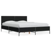 vidaXL Sengeramme svart 140x190 cm konstruert tre og metall