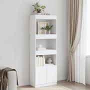 vidaXL Highboard hvit 63x33x180 cm konstruert tre