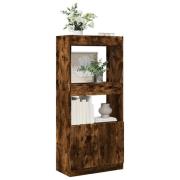 vidaXL Highboard røkt eik 63x33x140 cm konstruert tre