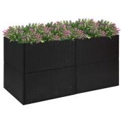 vidaXL Plantekasse svart 157x80x80 cm polyrotting