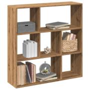 vidaXL Romdeler bokhylle artisan eik 102x29x103,5 cm konstruert tre