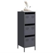 vidaXL Highboard antrasitt 39x35x103,5 cm stål