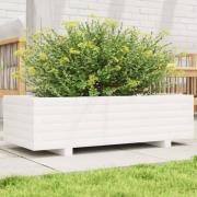 vidaXL Plantekasse hvit 90x40x26,5 cm heltre furu