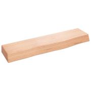 vidaXL Vegghylle lysebrun 40x10x4 cm behandlet heltre eik