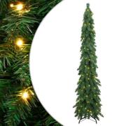 vidaXL Forhåndsbelyst kunstig juletre med 130 LED 210 cm