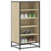 vidaXL Skohylle sonoma eik 48x38x97,5 cm konstruert tre