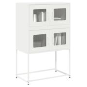 vidaXL Highboard Hvit 68x39x107 cm Stål