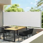 vidaXL Uttrekkbar sidemarkise 160x600 cm kremhvit