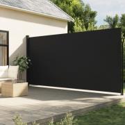 vidaXL Uttrekkbar sidemarkise 220x600 cm svart