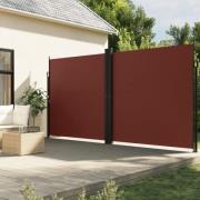 vidaXL Uttrekkbar sidemarkise 220x600 cm brun