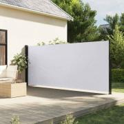 vidaXL Uttrekkbar sidemarkise hvit 180x300 cm