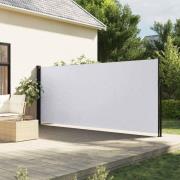 vidaXL Uttrekkbar sidemarkise hvit 160x600 cm