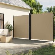 vidaXL Uttrekkbar sidemarkise 200x1000 cm beige