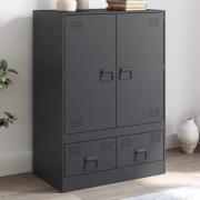 vidaXL Highboard antrasitt 67x39x95 cm stål