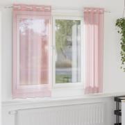 vidaXL Voilegardiner med grommets 2 stk rosa 140x140 cm