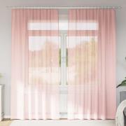 vidaXL Voilegardiner med hemper 2 stk rosa 140x245 cm