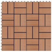 vidaXL Terrassebord 11 stk WPC 30x30 cm 1 kvm brun