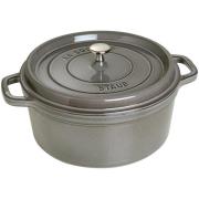 Staub Rund Gryte 28 cm 6,7 liter Grafittgrå