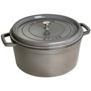 Staub Rund Gryte 30 cm 8,35 liter Grafittgrå