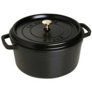 Staub Rund Gryte 30 cm 8,35 liter Svart