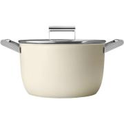 Smeg Kasserolle m/lokk 26 cm, Creme