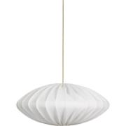 Watt & Veke Ellipse taklampe, 80 cm, lin, hvit