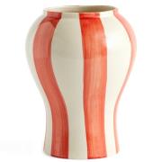 HAY Sobremesa Stripe vase, liten, rød