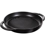 Staub Pure Grill Grillpanne Rund 22 cm, Svart