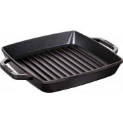 Staub Pure Grill kvadratisk 33 cm svart