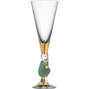 Orrefors The Sparkling Devil Champagneglass 19 cl, forest green