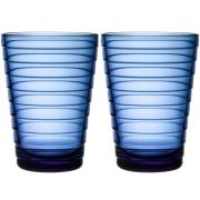 Iittala Aino Aalto vannglass 33 cl 2 stk, ultramarinblå