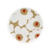 Marimekko Unikko tallerken 20 cm, white/beige/red