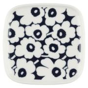 Marimekko Pikkuinen Unikko tallerken 10 cm, blå/hvit