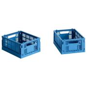 HAY Colour Crate oppbevaringsboks mini electric blue, 2 stk.