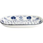 Tokyo Design Studio Blue Botan oval tallerken