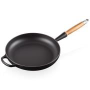 Le Creuset - Signature stekepanne med trehåndtak 28 cm matte black